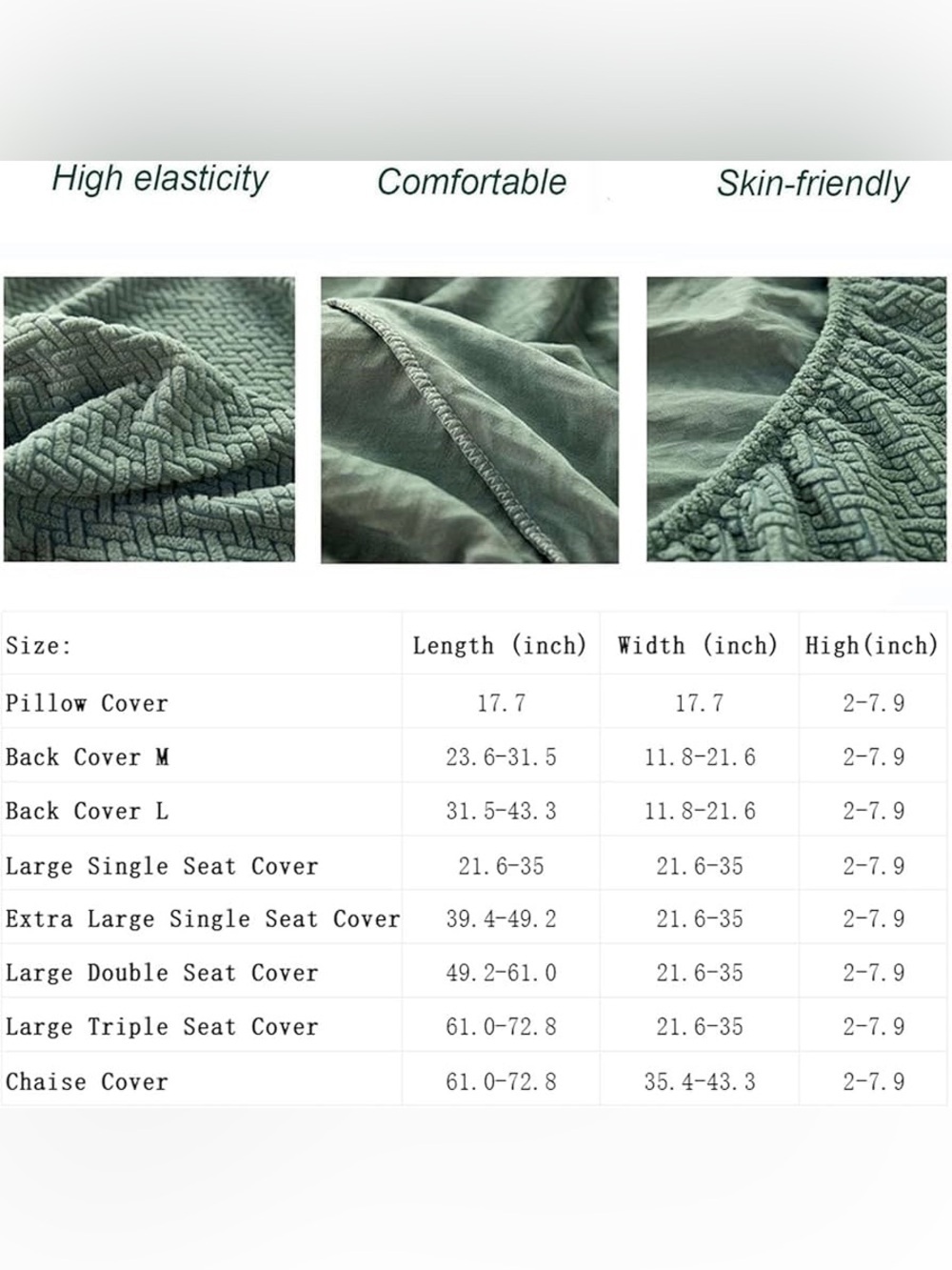Nolan Interior Stretch Sofa Seat Covers
Gray | Set of 3 | EUC - Picture 3 of 7